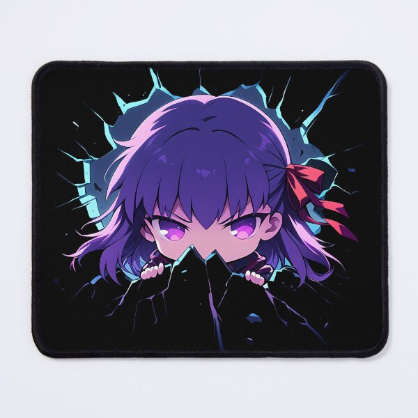 Item preview, Sakura Matou Fate Stay Night Anime Peeking With Purple Aura designed and sold by TorbenKuhano.