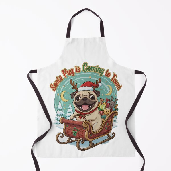 Item preview, Santa Pug is Coming to Town designed and sold by Christopher Faxon.