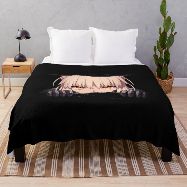 Item preview, Saber Alter Fate Stay Night Anime Fierce Peeking Crimson Eyes Through Wall designed and sold by TorbenKuhano.
