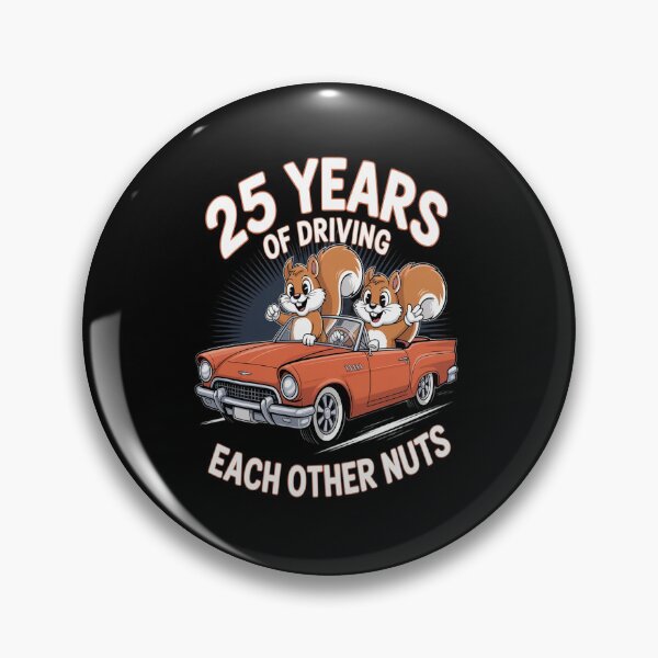 Item preview, 25 Years of Driving Each Other Nuts Wedding Anniversary designed and sold by tabdejinti.