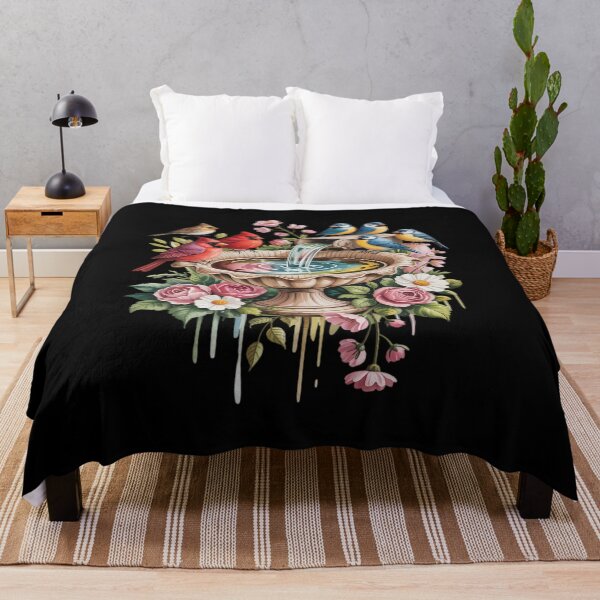 Item preview, Cardinal & Chickadee Birds Spring Flowers designed and sold by FranzFriesen.