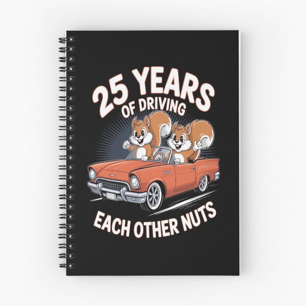 Item preview, 25 Years of Driving Each Other Nuts Wedding Anniversary designed and sold by tabdejinti.