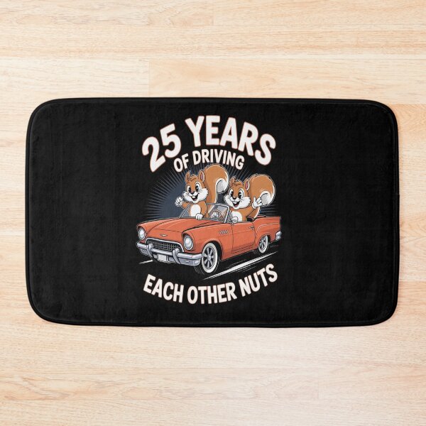 Item preview, 25 Years of Driving Each Other Nuts Wedding Anniversary designed and sold by tabdejinti.