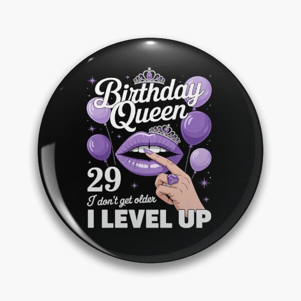 Item preview, 29th Birthday Black Queen I Dont Get Older I Level Up designed and sold by tabdejinti.