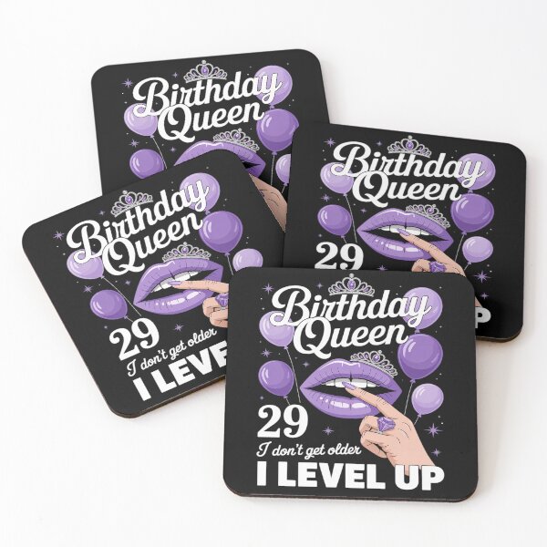 Item preview, 29th Birthday Black Queen I Dont Get Older I Level Up designed and sold by tabdejinti.