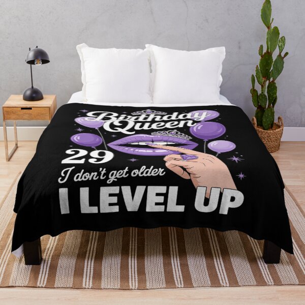 Item preview, 29th Birthday Black Queen I Dont Get Older I Level Up designed and sold by tabdejinti.