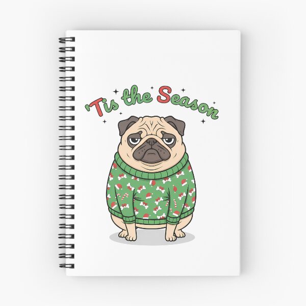 Item preview, Fat pug wearing an ugly Christmas Sweater designed and sold by Christopher Faxon.