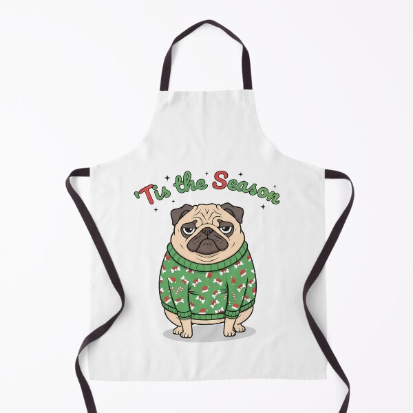 Item preview, Fat pug wearing an ugly Christmas Sweater designed and sold by Christopher Faxon.