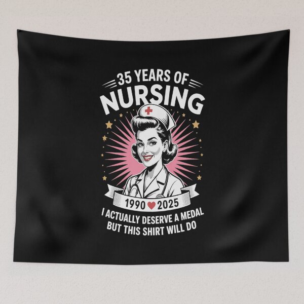 Item preview, 35 Years of Nursing Deserving a Medal Nurse Anniversary designed and sold by tabdejinti.