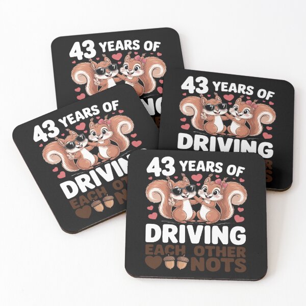 Item preview, 43rd Wedding Anniversary 43 Years of Driving Each Other Nuts designed and sold by tabdejinti.