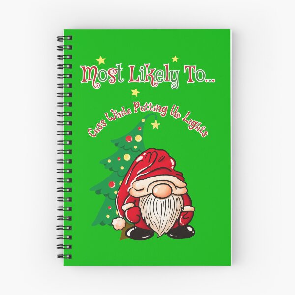 Item preview, Most Likely to Cuss While Putting Up Lights – Christmas Tomte Shirt | Funny Holiday Gnome Tee for Adults designed and sold by ElleKaye711.