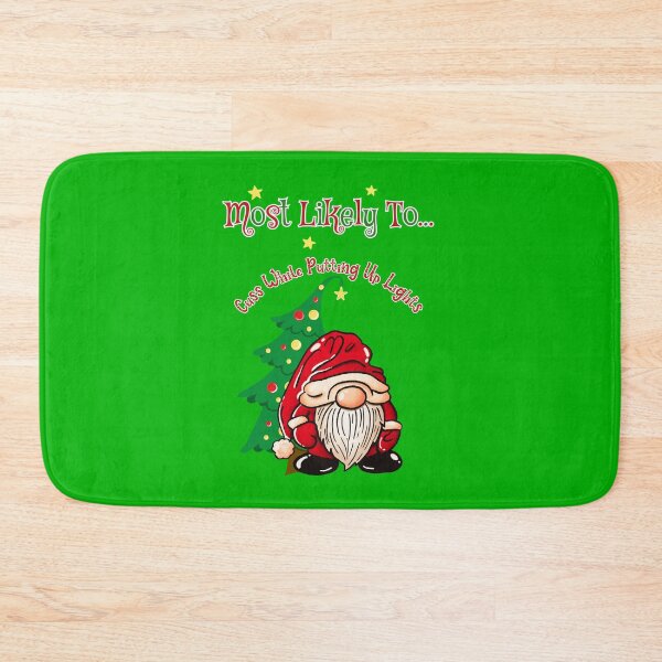 Item preview, Most Likely to Cuss While Putting Up Lights – Christmas Tomte Shirt | Funny Holiday Gnome Tee for Adults designed and sold by ElleKaye711.