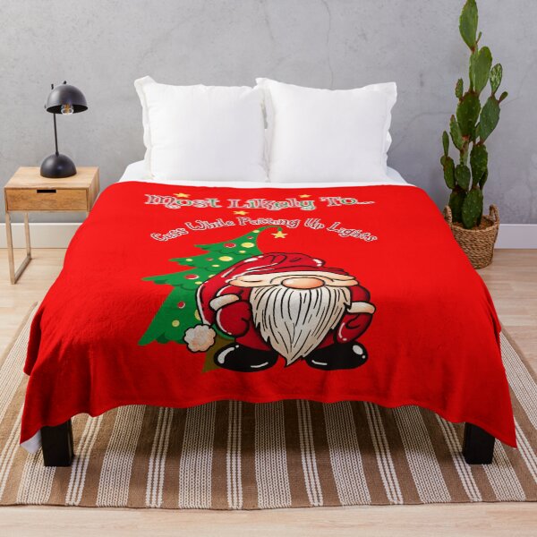 Item preview, Most Likely to Cuss While Putting Up Lights – Christmas Tomte Shirt | Funny Holiday Gnome Tee for Adults designed and sold by ElleKaye711.