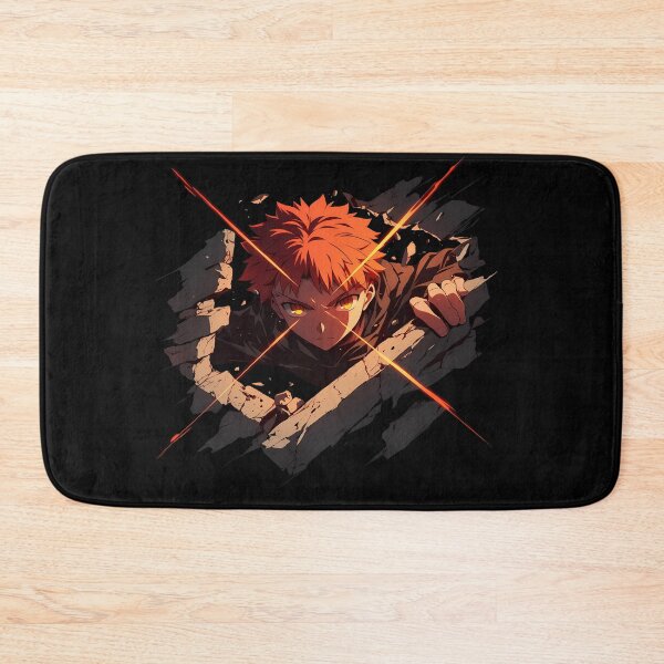Item preview, Shirou Emiya Fate Stay Night Anime Resolute Peeking Orange Hair Cracked Wall designed and sold by TorbenKuhano.