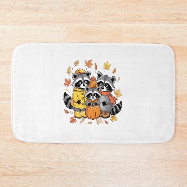 Item preview, Cute Fall Raccoon Trio Autumn Leaves Cozy Sweater Vibes designed and sold by VladoZork.