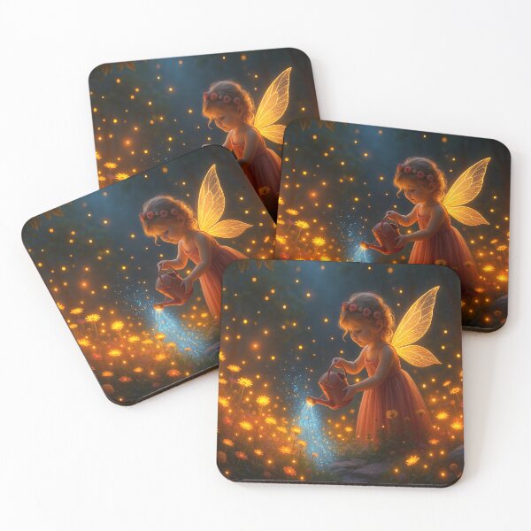 Item preview, Aurala – Bloomkeeper of the Emberlight Garden | Fantasy Fairy Art by Jennifer Moor designed and sold by MythicmoorArt.