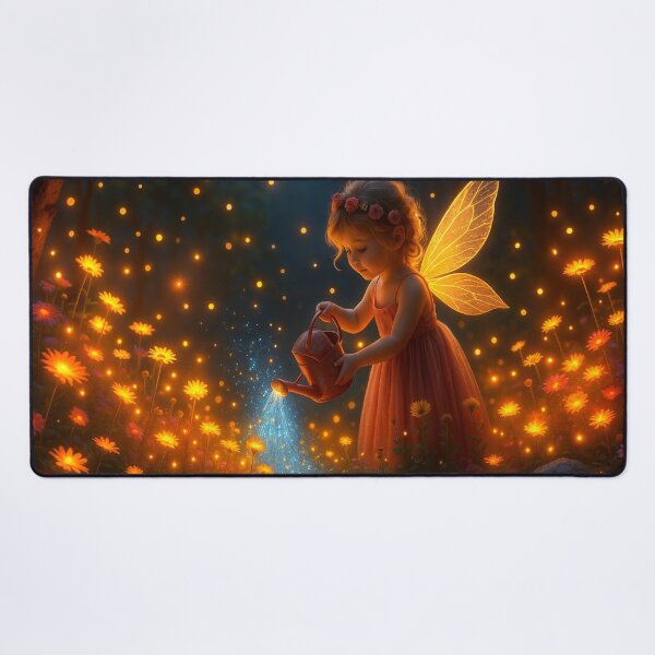 Item preview, Aurala – Bloomkeeper of the Emberlight Garden | Fantasy Fairy Art by Jennifer Moor designed and sold by MythicmoorArt.