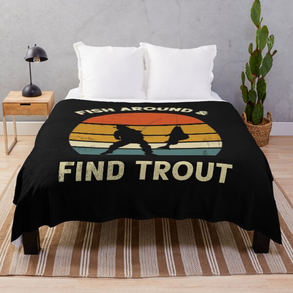 Item preview, Retro Trout Fishing T-Shirt – Fish Around & Find Trout designed and sold by LarryMBrown.