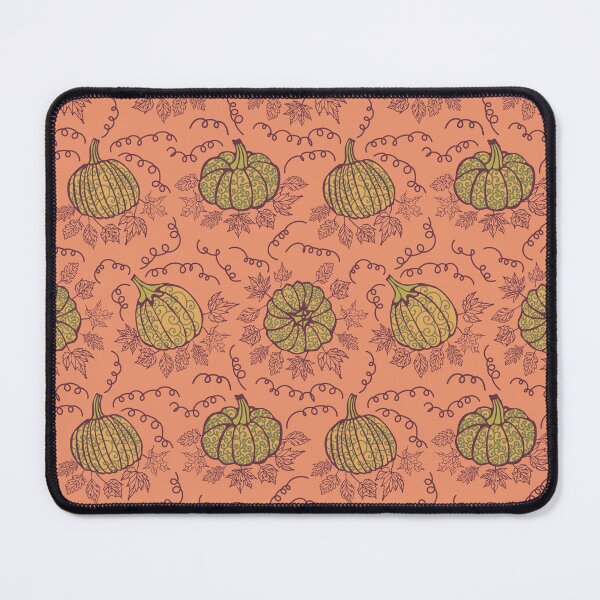 Item preview, Pumpkin Meadow – Terracotta Autumn Leaves & Pumpkin Pattern designed and sold by k-rastory.