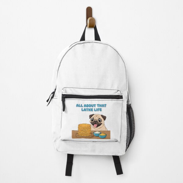 Item preview, Cute Pug Eating Latke and Applesauce designed and sold by Christopher Faxon.
