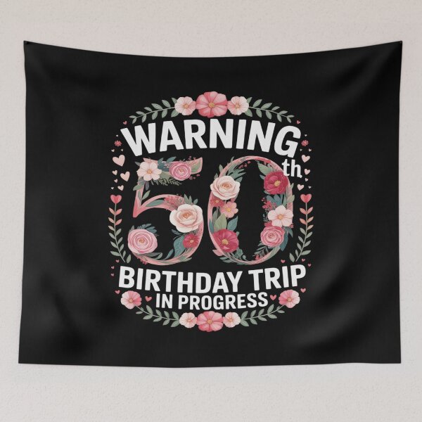 Item preview, 50 Years Old Warning 50th Birthday Trip In Progress designed and sold by ticlitule.