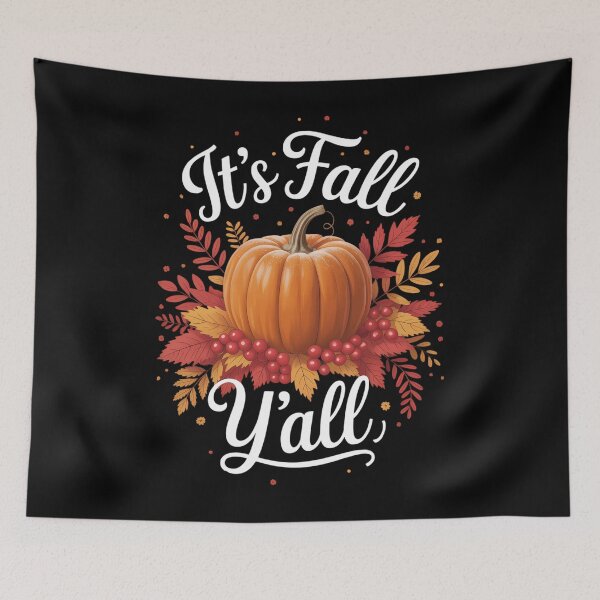 Item preview, Happy Fall Autumn Thanksgiving Turkey It's Fall Y'All designed and sold by HellD3vil-Art.