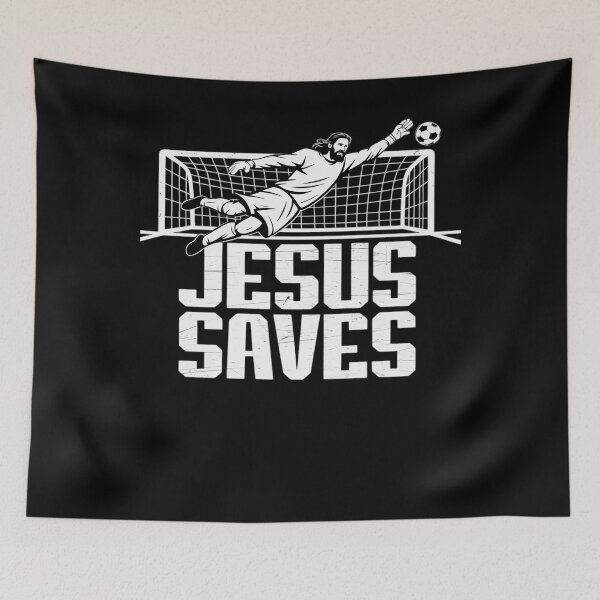 Item preview, Jesus Saves Soccer Football Christian Goalie Goalkeeper designed and sold by RayArmstrong.