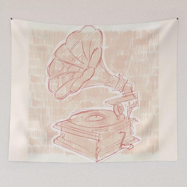 Item preview, Pink Retro Gramophone – Soft Pastel Retro Vibes designed and sold by DanniDan.