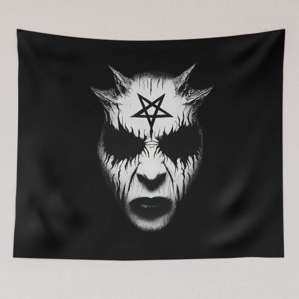 Item preview, Infernal Visage Black Metal Gothic Horror Art designed and sold by DeimosArtIntl.