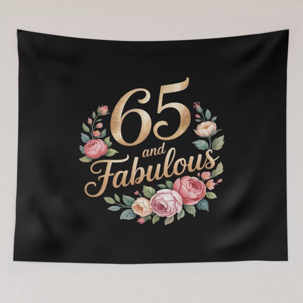 Item preview, 65 And Fabulous Floral 65th Birthday Celebration Funny designed and sold by ticlitule.
