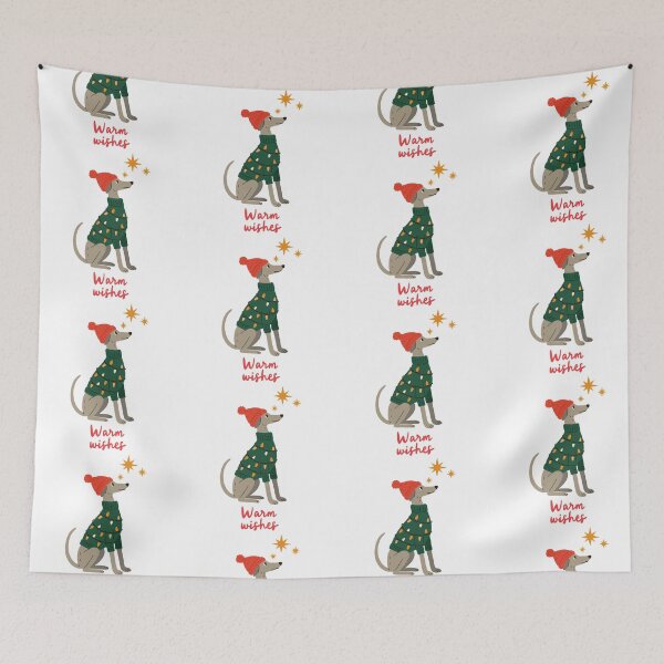 Item preview, Warm Wishes - Greyhound/Whippet designed and sold by blackdogbuckeye.