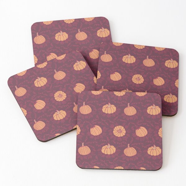Item preview, pumpkin meadow – Red-Wine Autumn Leaves & Pumpkin Pattern designed and sold by k-rastory.