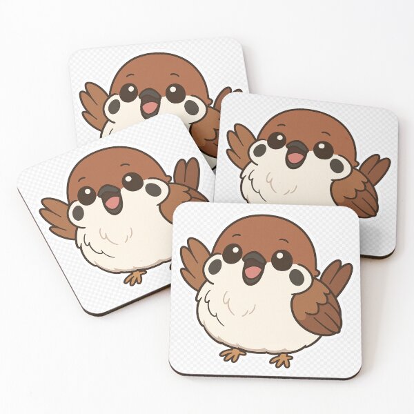 Item preview, Cute Kawaii Chibi Sparrow Bird Chuntaro Demon Slayer designed and sold by AlohaRxStudio.