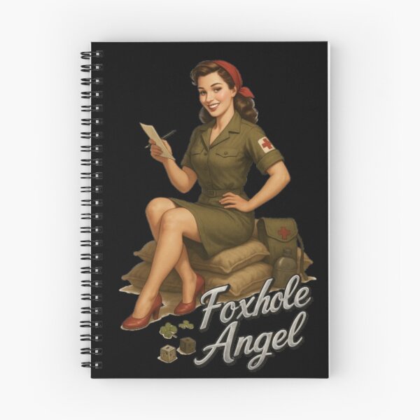 Item preview, Foxhole Angel – WWII Pinup Nurse Nose Art designed and sold by getpressedshirt.
