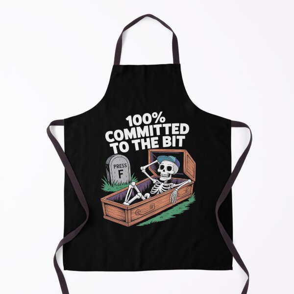 Item preview, 100% Committed to The Bit Press F Funny Humor Skeleton designed and sold by ticlitule.