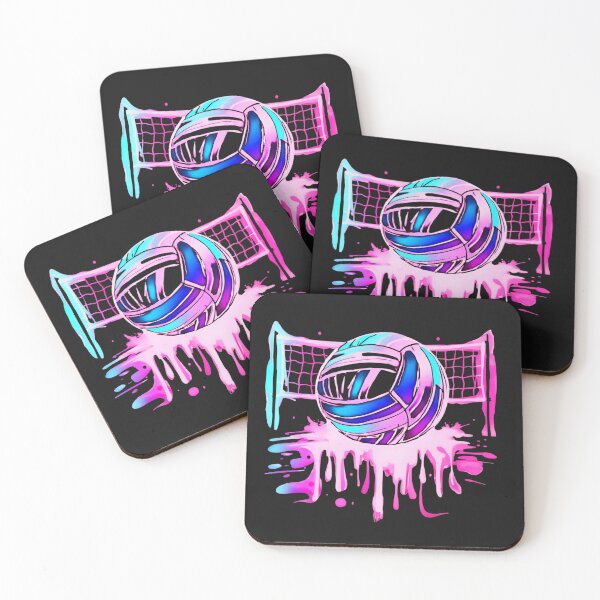 Item preview, Neon Drip Volleyball Art Tee designed and sold by TinaMDedrick.