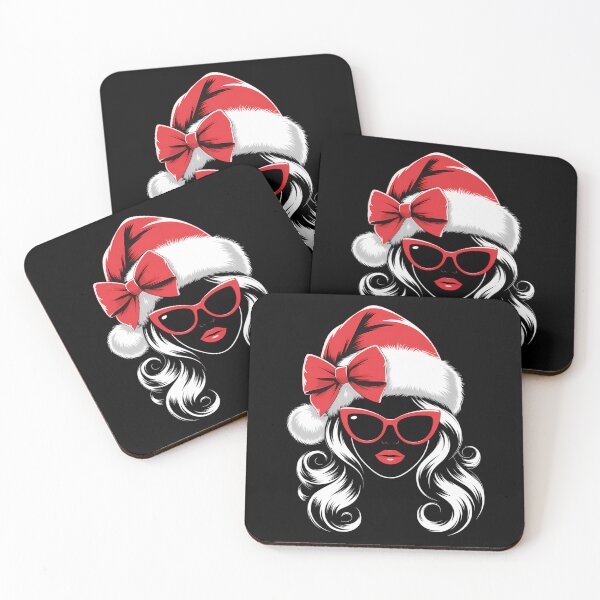 Item preview, Female Santa Hat Sunglasses Grandma designed and sold by HellD3vil-Art.