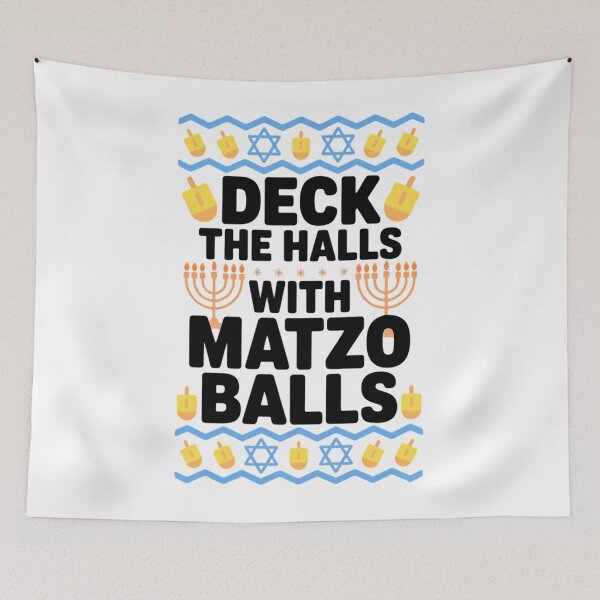 Item preview, Hanukkah Deck Hall With Matzo Ball Ugly Sweater Jewish designed and sold by Moon-Ape.
