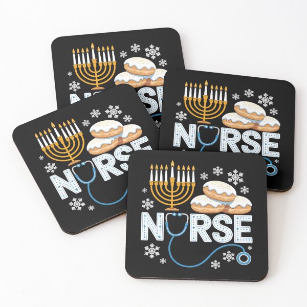 Item preview, Hanukkah Nurse Chanukah Nursing Scrub Top Jewish RN designed and sold by Moon-Ape.