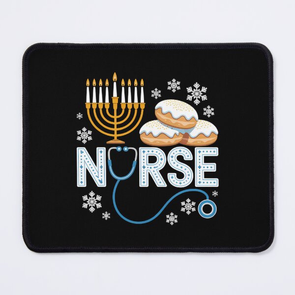Item preview, Hanukkah Nurse Chanukah Nursing Scrub Top Jewish RN designed and sold by Moon-Ape.