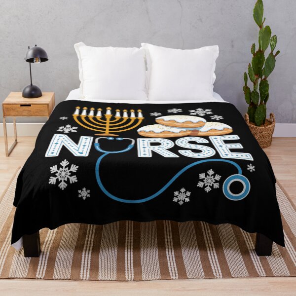 Item preview, Hanukkah Nurse Chanukah Nursing Scrub Top Jewish RN designed and sold by Moon-Ape.