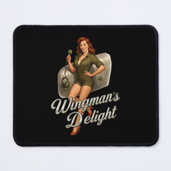 Item preview, Wingman’s Delight — Vintage WWII Pinup Nose Art designed and sold by getpressedshirt.