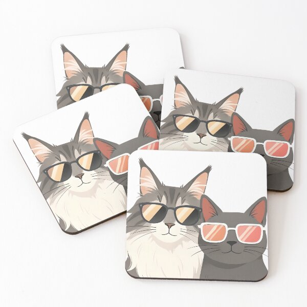 Item preview, Two Cool Grey Cats | T-shirt Cats  designed and sold by Whimsical Cat Designs.