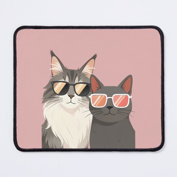 Item preview, Two Cool Grey Cats | T-shirt Cats designed and sold by Whimsical Cat Designs.