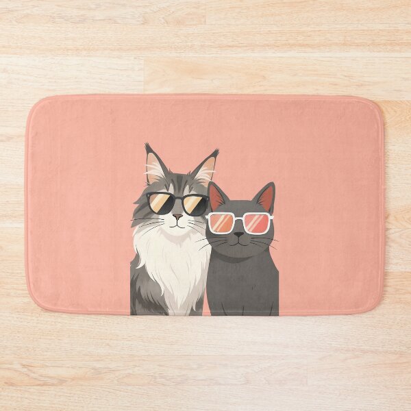 Item preview, Two Cool Grey Cats | T-shirt Cats  designed and sold by Whimsical Cat Designs.