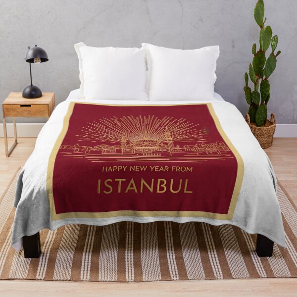 Item preview, Happy New Year From Istanbul Golden Skyline Art designed and sold by asliberry.