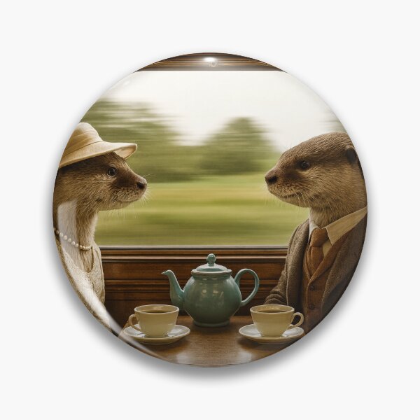 Item preview, Otters Having Tea on the Train Circa 1923 designed and sold by Tridentulus.