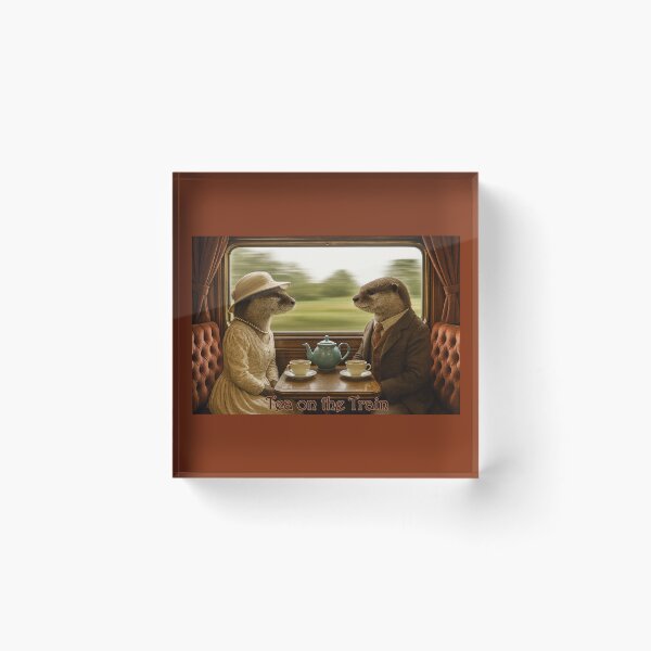 Item preview, Otters Having Tea on the Train Circa 1923 designed and sold by Tridentulus.