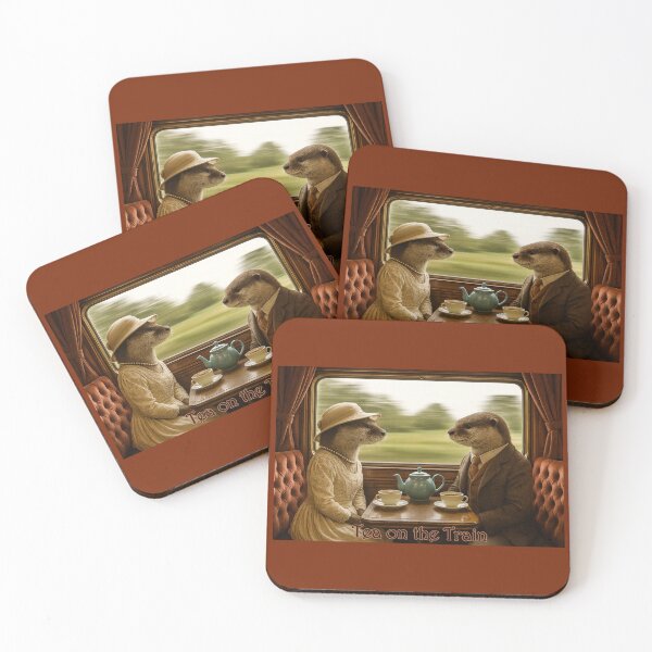 Item preview, Otters Having Tea on the Train Circa 1923 designed and sold by Tridentulus.