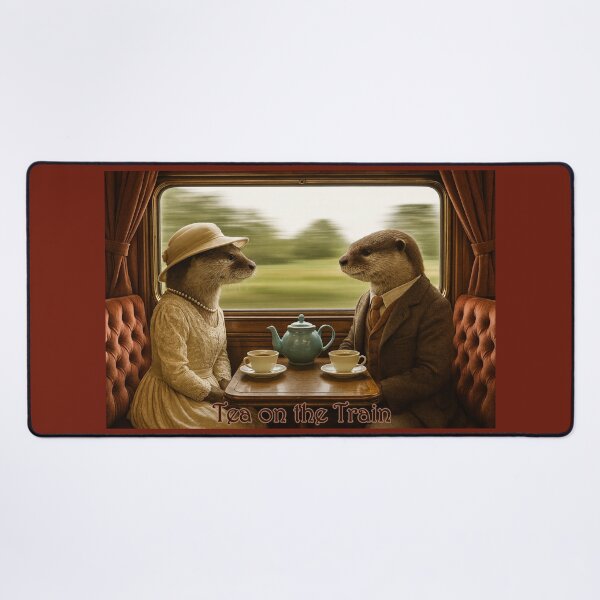 Item preview, Otters Having Tea on the Train Circa 1923 designed and sold by Tridentulus.